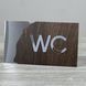 Табличка WC 175x100мм Срібна 3332 фото 21