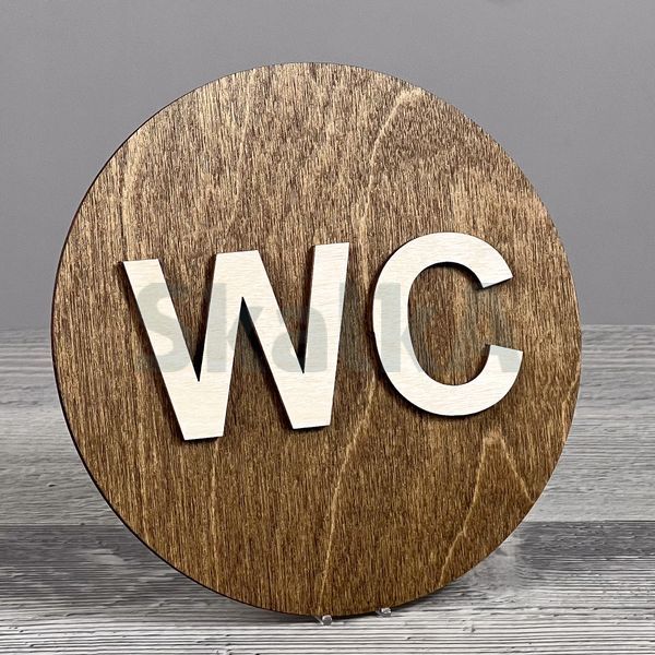 Табличка WC 150х150мм 2477 фото