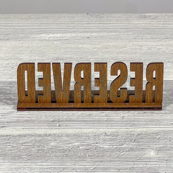 Табличка Reserved, резерв столу 150х40х50мм 2453 фото