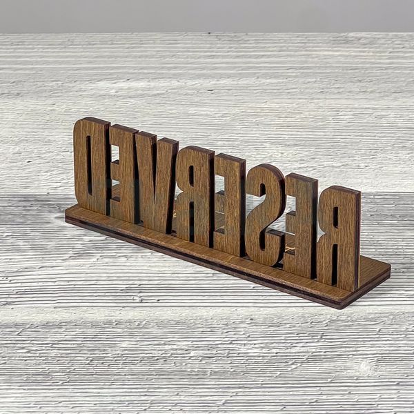 Табличка Reserved, резерв столу 150х40х50мм 2453 фото