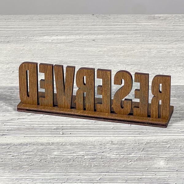 Табличка Reserved, резерв столу 150х40х50мм 2453 фото