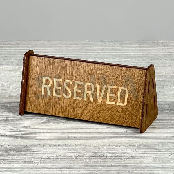 Резерв столу RESERVED 150х56х70мм 3643 фото