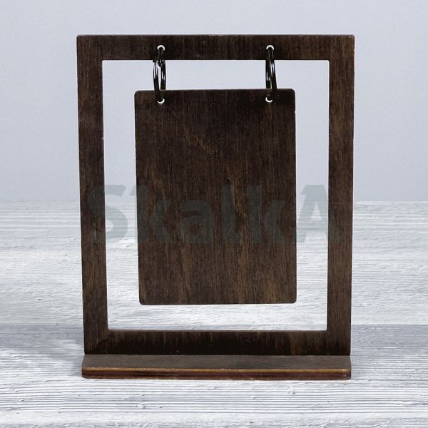 Табличка с QR кодом на кольцах 120х50х148мм 3860 фото