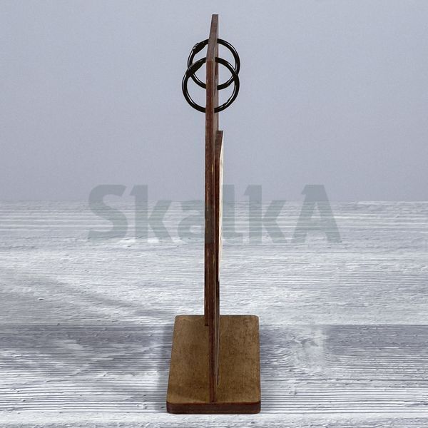 Табличка с QR кодом на кольцах 120х50х148мм 3860 фото